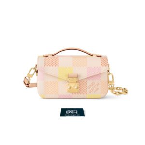 Pochette Metis East West Damier Canvas - Peach