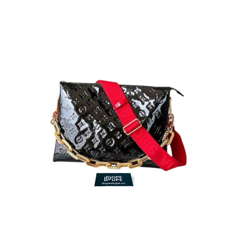 Coussin PM Monogram Leather Embossed Pattern - Gold Chain