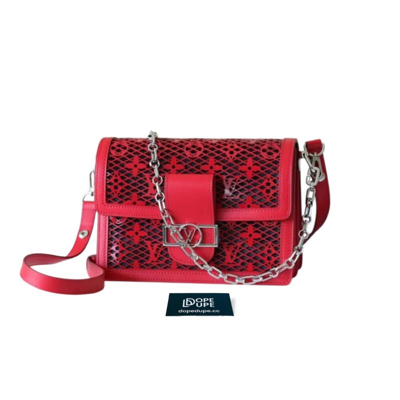 Dauphine Monogram Mesh – Red