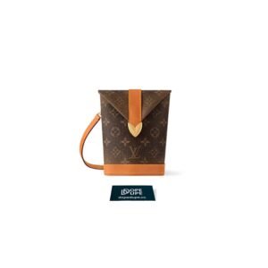 Envelope Pouch Monogram Dust Canvas - Brown