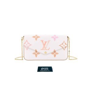 Felicie Pochette Monogram Giant Watercolor - White