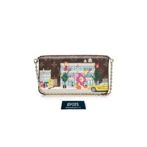 Felicie Pochette Vivienne Holiday Monogram Canvas - Yellow