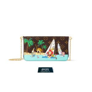 Felicie Pochette Vivienne Looking For Adventure Monogram Canvas - Dragon Fruit Pink