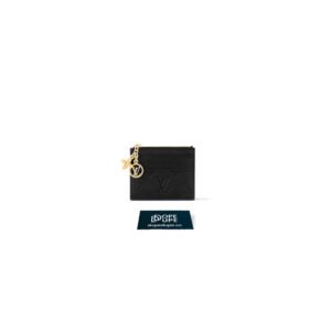 Flora Card Holder Monogram Empreinte - Black