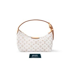 Hils Pochette Bicolor Monogram Canvas - Mastic