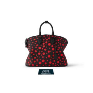 LV X YK Lock It Monogram Grained dot print - Black Red