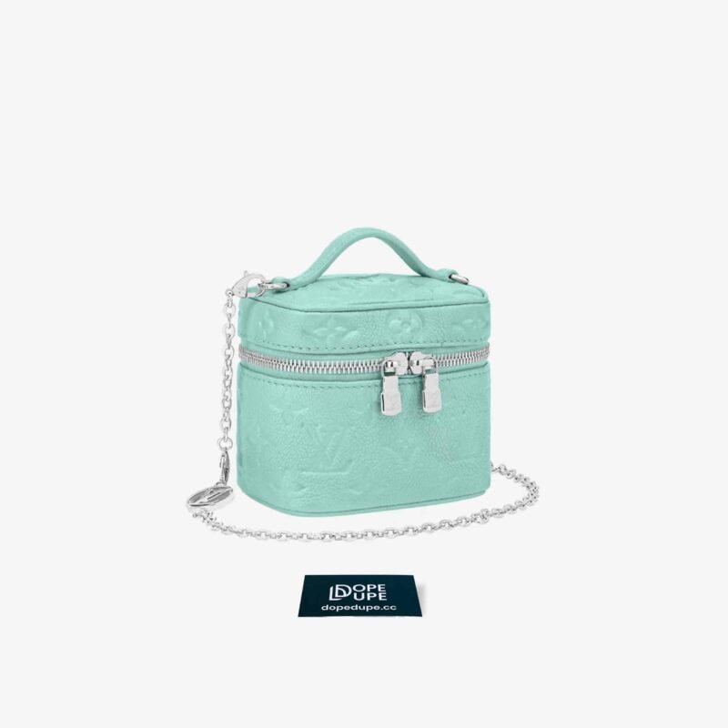 Micro Vanity Monogram - Pearly Lagoon Turquoise