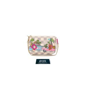 Mini Pochette Accessories Vivienne Holiday Damier Azur Canvas