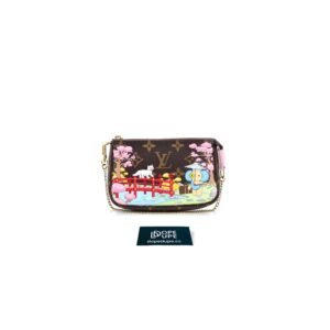 Mini Pochette Accessories Vivienne Japanese Garden Monogram Canvas -  Pink