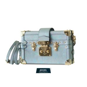 Petite Malle Lizard Leather Gradient - Blue