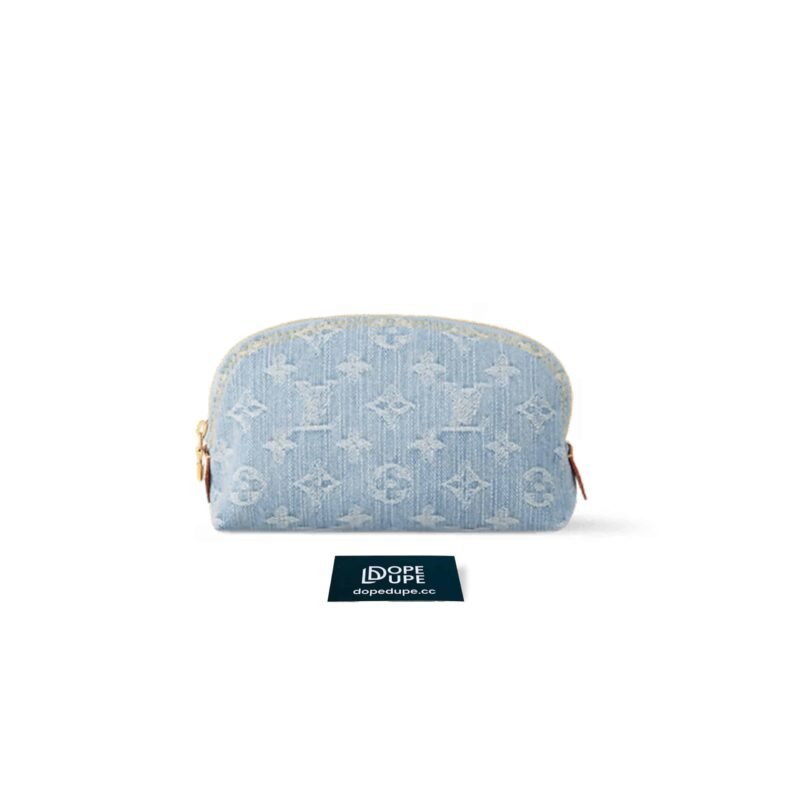 Pochette Cosmetique PM Monogram Denim Canvas - Sky Blue Denim (1)