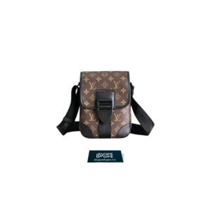 S-Lock Vertical Wearable Wallet Monogram Macassar - Brown