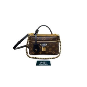 Vanity Chain Pouch PM Monogram Canvas - Brown Black