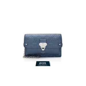 Vavin Chain Wallet Monogram Empreinte Metallic - Nacre Blue
