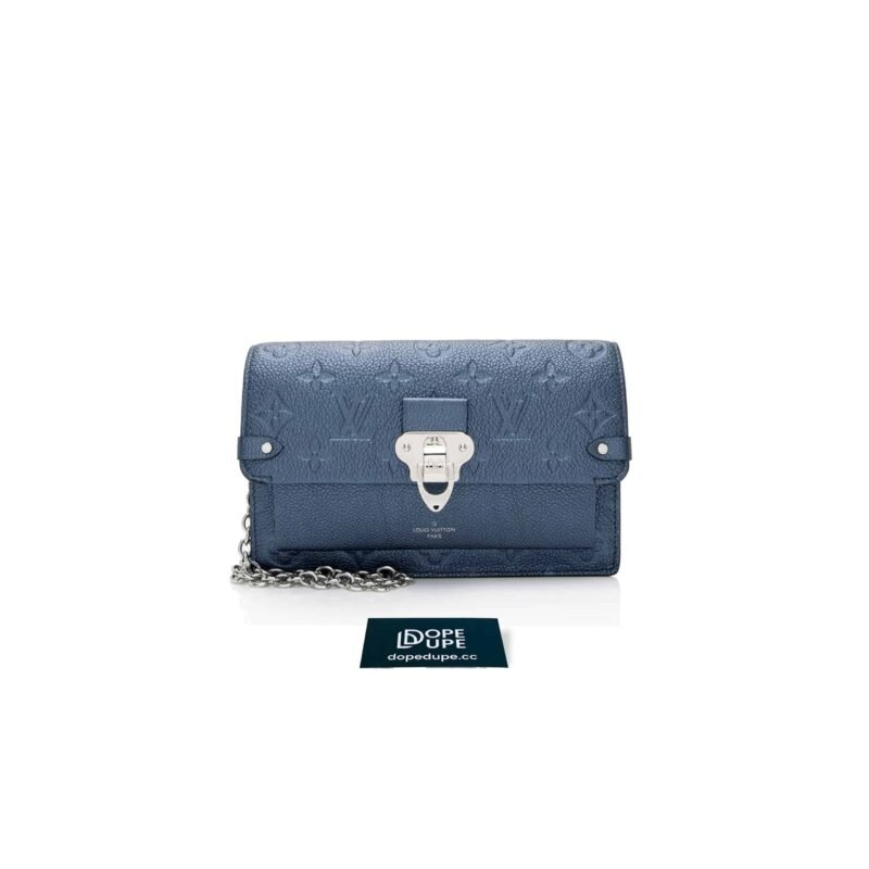 Vavin Chain Wallet Monogram Empreinte Metalli - Nacre Blue (1)