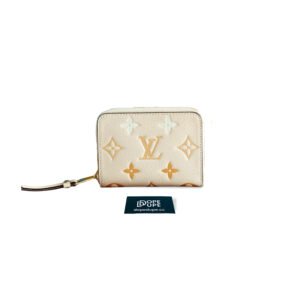 Zippy Coin Purse by the pool Monogram Giant Empreinte - Cream Saffron