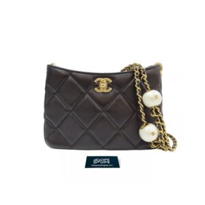 24S Mini Hobo Lambskin with Pearl Ball