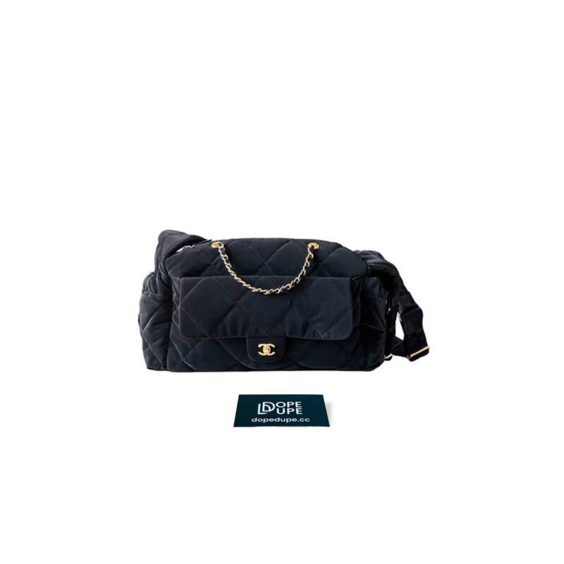 Big Coco Neige Bag Shearling and Lambskin - Black