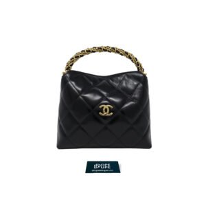 C24B Hobo Twist Chain Lambskin - Black