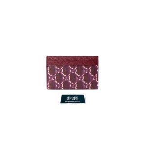Card Case with GG Shadow Supreme Motif and Leather - Rosso Ancora Red