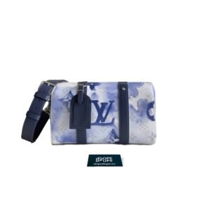City Keepall Monogram Watercolor Canvas - Blue
