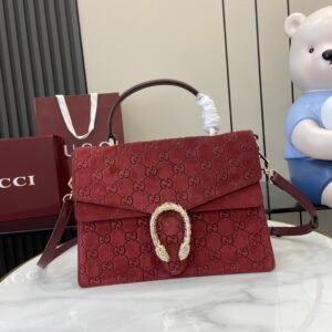 Dionysus Medium Top Handle GG Embossed Suede