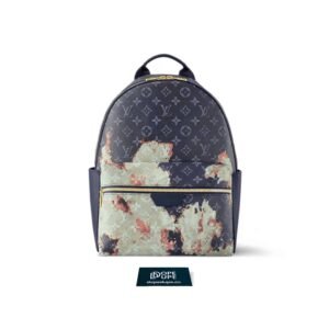 Discovery Backpack PM Monogram Bleach Canvas - Blue