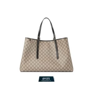 GG Emblem Large Tote Bag GG Canvas and Leather