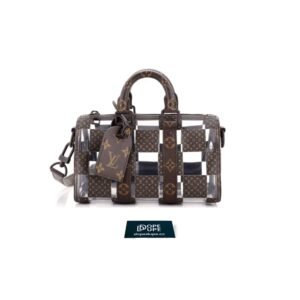 Keepall Bandouliere 25 Monogram Chess Canvas and PVC - Brown