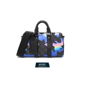 Keepall Bandouliere 25 Monogram Eclipse Sunrise Canvas - Black
