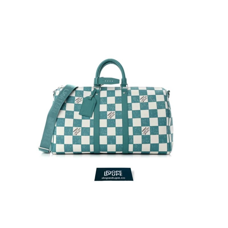 Keepall Bandouliere 45 Damier Leather with Coloured in Pencil