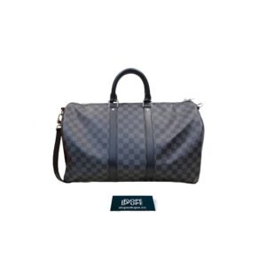 Keepall Bandouliere 50 Damier Graphite Canvas - Black