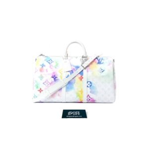 Keepall Bandouliere 50 Monogram Watercolor Canvas - Multicolor White