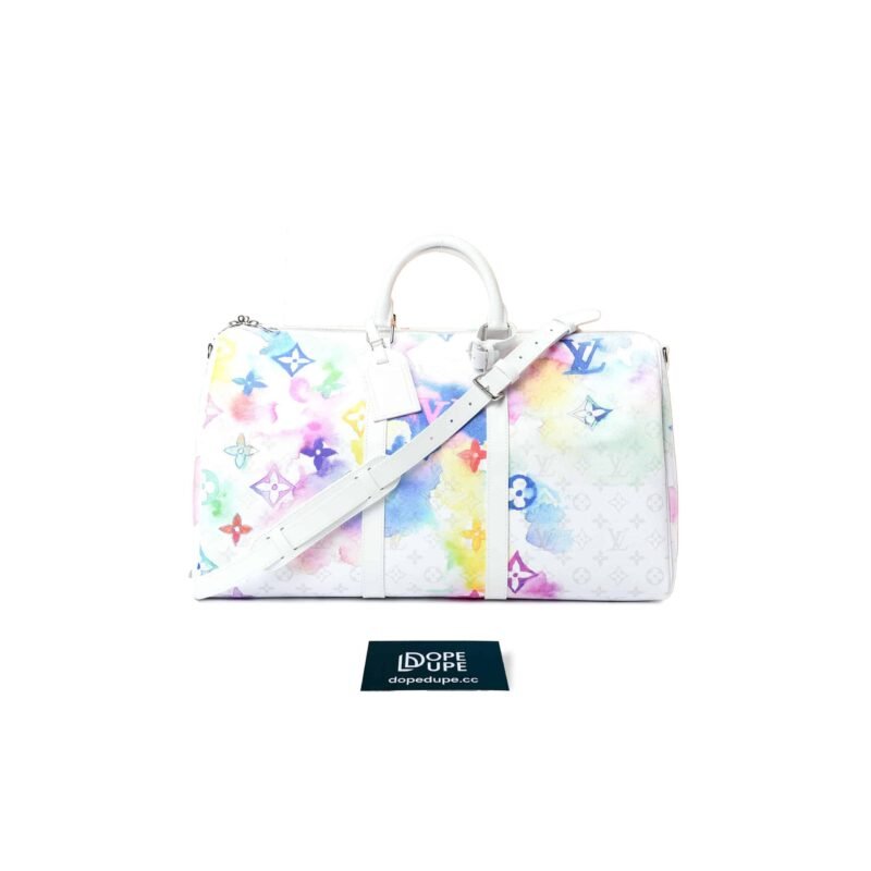 Keepall Bandouliere 50 Monogram Watercolor Canvas – Multicolor White