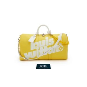Keepall Bandouliere 55 Cowhide with A Contrasting LV - Yellow