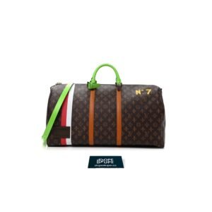 Keepall Bandouliere 50 by Virgil Abloh N7 Monogram Canvas - Multicolor Brown