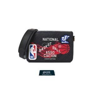 LV X NBA Studio Messenger Monogram Leather Printed - Black