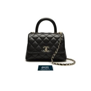 24K Mini Flap Bag With Carry Handle Calfskin