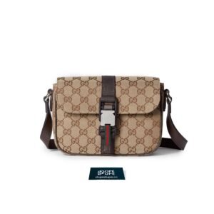 Mini GG Crossbody Bag GG Canvas - Beige Dark Brown