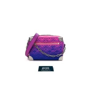 Mini Soft Trunk Monogram Taurillon Illusion - Blue Pink