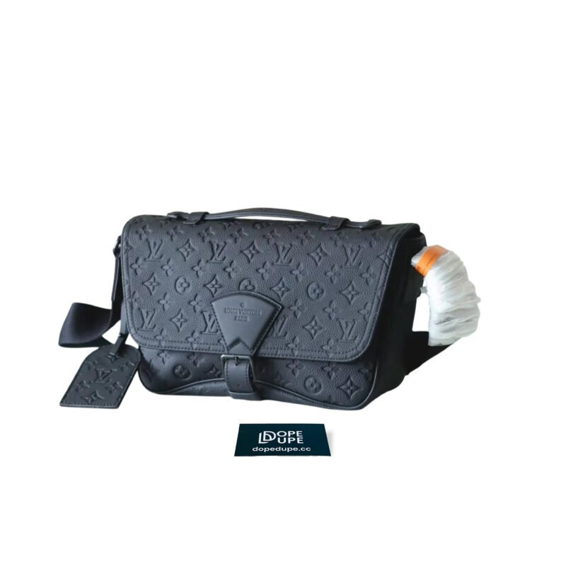 Montsouris Messenger Taurillon Monogram Embossed