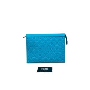 Pochette Voyage MM Taurillon Monogram - Turquoise