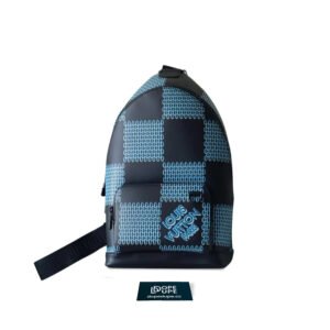 Racer Slingbag Damier Spray Canvas - Black Blue