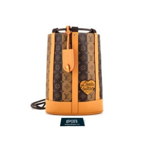 Randonnee Backpack By Nigo Monogram Stripes Canvas - Brown