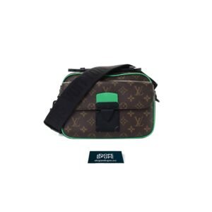 S Lock Messenger Monogram Macassar Canvas