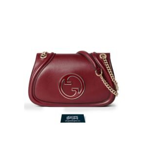 Small Blondie Shoulder Bag Leather with Enamel Interlocking G