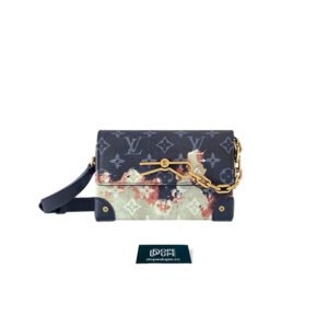 Steamer Wearable Wallet Monogram Bleach Canvas - Ink Blue