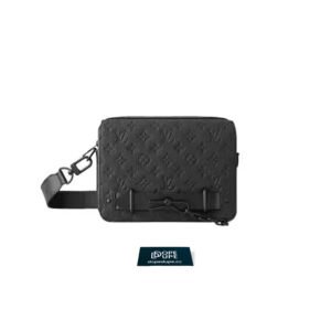 Steamer Messenger Taurillon Leather - Black