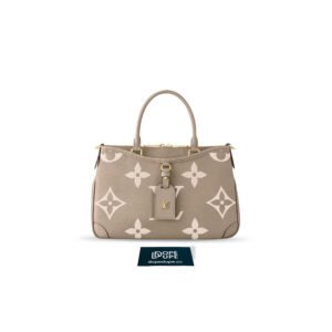 Trianon MM Bicolor Monogram Empreinte Embossed - Tourterelle Beige Cream