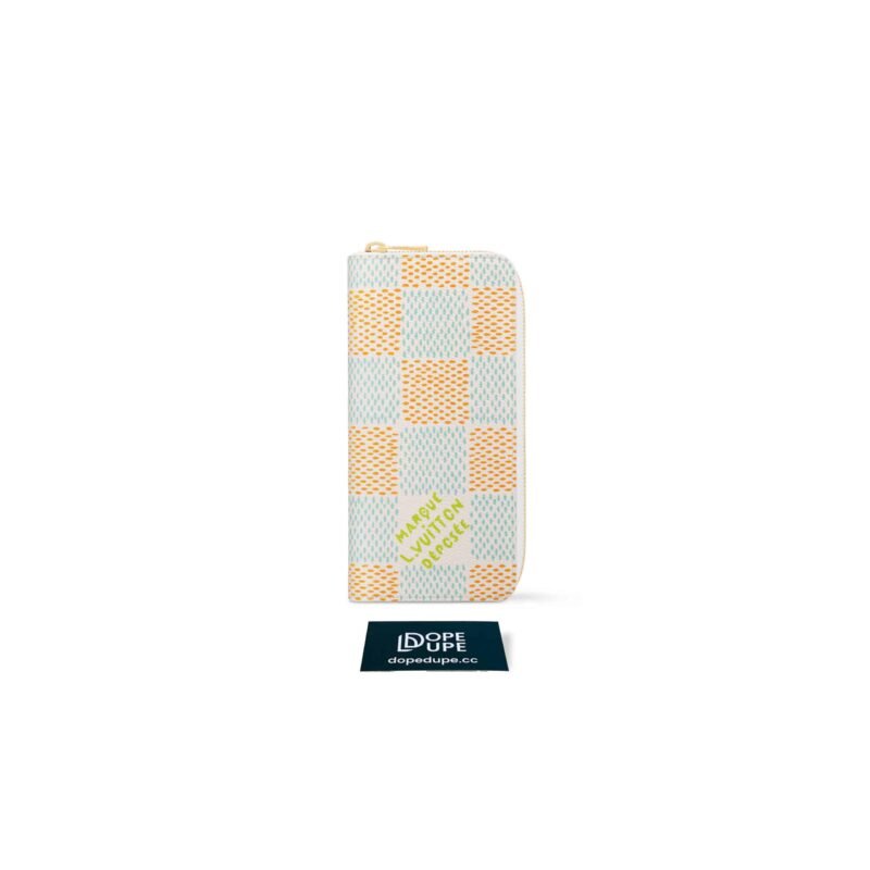 Zippy Vertical Wallet Damier Heritage - White (1)